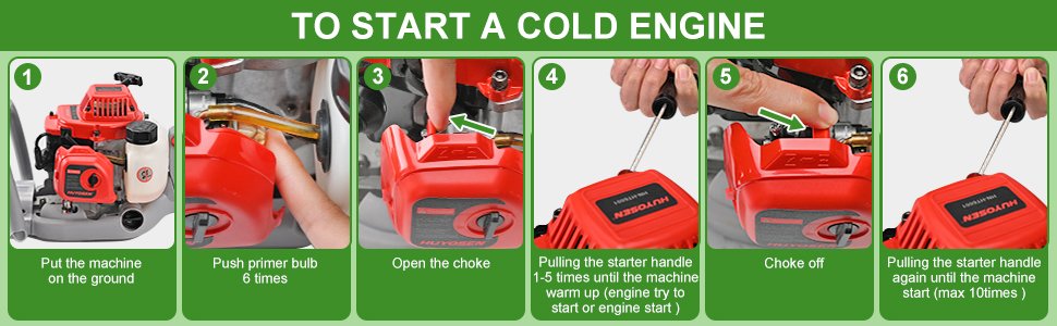 start cold engine of trimmer