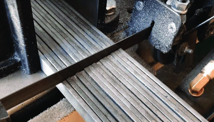 cutting metal with bandsaw